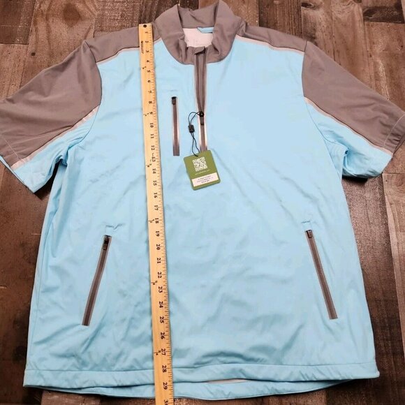 Mens Above the Links size L Large 1/2 Zip Pullover Golf Windbreaker Rain Jacket - Picture 5 of 10